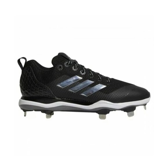 Adidas Power Alley 5 Size 9 Metal Baseball Cleats Core Black Metallic Silver New main image 4